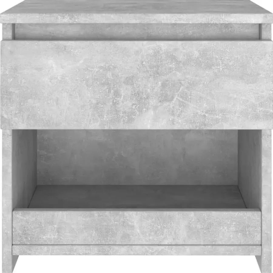 Nachtkastjes|Nachtkastjes-vidaXL - Nachtkastje - Grijs - Bewerkt hout - 2 stuks