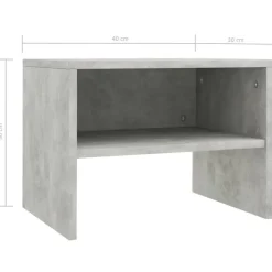 vidaXL - Nachtkastje - Grijs - Bewerkt hout