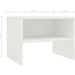 Nachtkastjes|Nachtkastjes-vidaXL - Nachtkastje - Wit - Bewerkt hout - 2 stuks