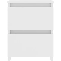 vidaXL - Nachtkastje - Wit - Bewerkt hout
