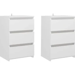 vidaXL - Nachtkastje - Wit - Bewerkt hout - 2 stuks