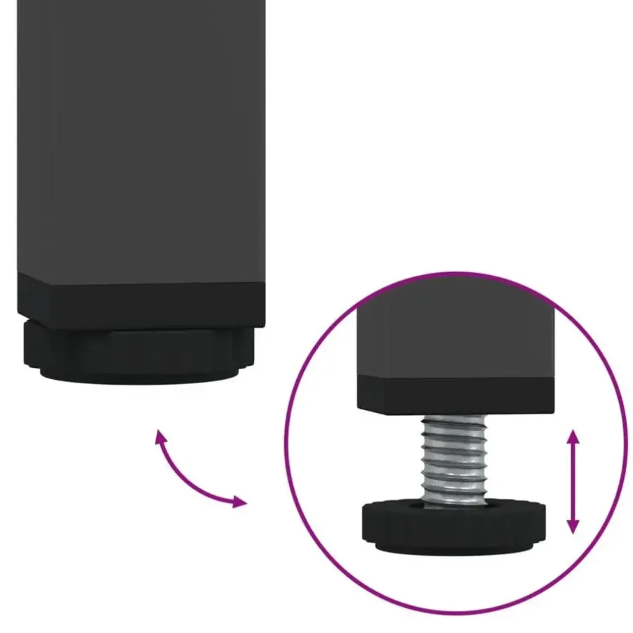 vidaXL - Nachtkastje - Zwart - Staal - 2 stuks