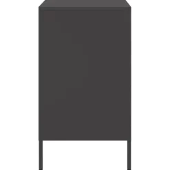 vidaXL - Nachtkastje - Zwart - Staal - 2 stuks