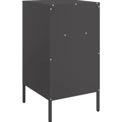 vidaXL - Nachtkastje - Zwart - Staal - 2 stuks