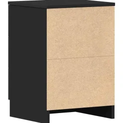 vidaXL - Nachtkastje - Zwart - Bewerkt hout - 2 stuks