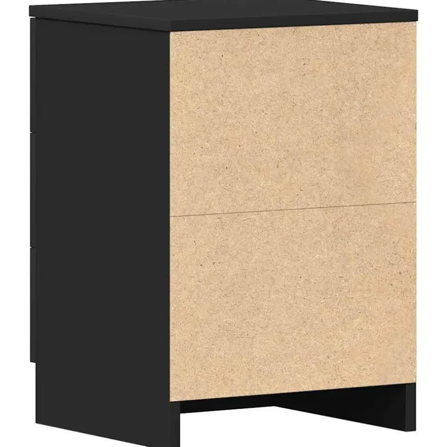vidaXL - Nachtkastje - Zwart - Bewerkt hout - 2 stuks