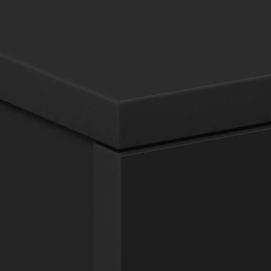 vidaXL - Nachtkastje - Zwart - Bewerkt hout - 2 stuks