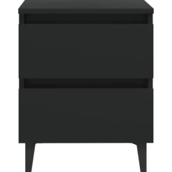vidaXL - Nachtkastje - Zwart - Bewerkt hout - 2 stuks