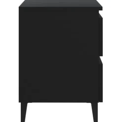 vidaXL - Nachtkastje - Zwart - Bewerkt hout - 2 stuks