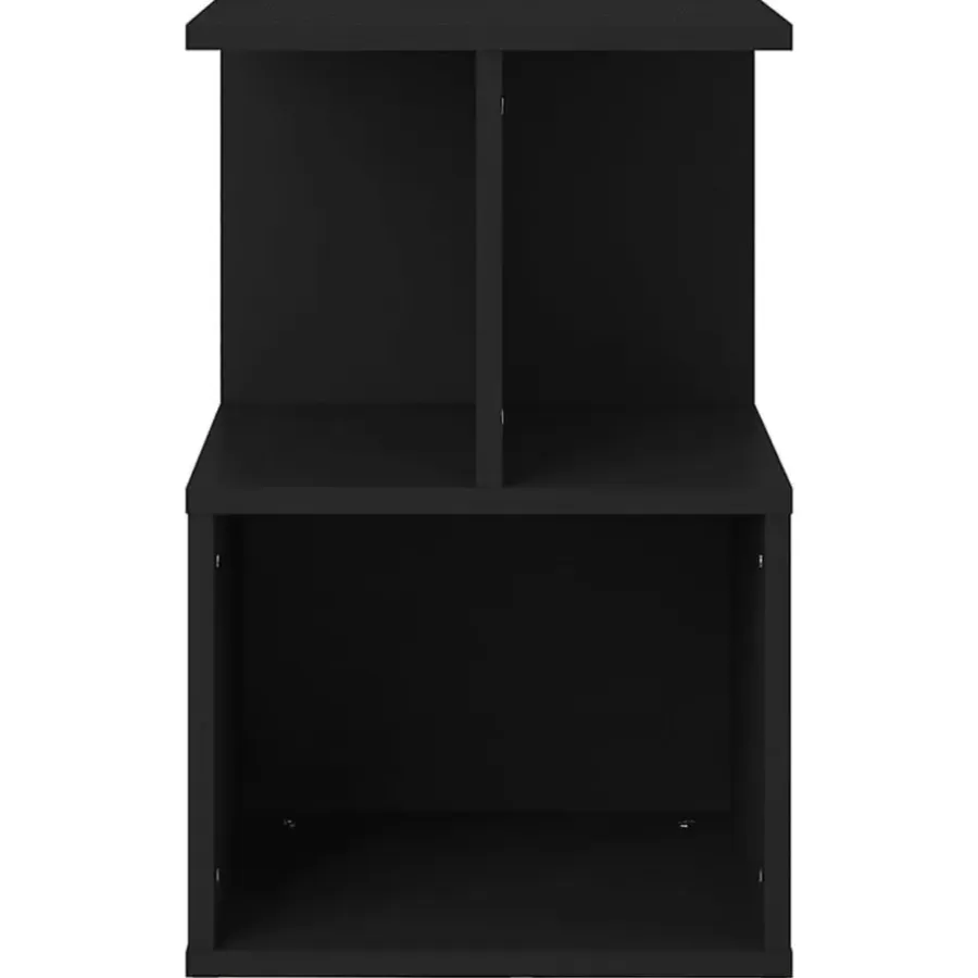vidaXL - Nachtkastje - Zwart - Bewerkt hout