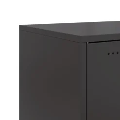 Nachtkastjes|Nachtkastjes-vidaXL - Nachtkastje - Zwart - Staal - 2 stuks