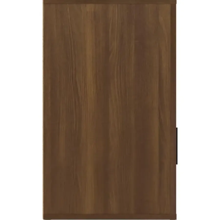 Nachtkastjes|Nachtkastjes-vidaXL - Nachtkastje met lade en deur - Bruin eiken - Bewerkt hout - 50x36x60 cm