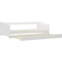 1-Persoons Bedden-vidaXL - Onderschuifbed - Wit - Grenenhout - 90x200 cm