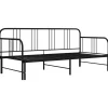 1-Persoons Bedden-vidaXL - Onderschuifbed - Zwart - Metaal - 90x200 cm