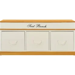 vidaXL - Opbergbank - Wit - Hout