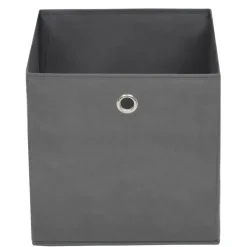 vidaXL - Opbergbox - Grijs - Stof - 4 stuks