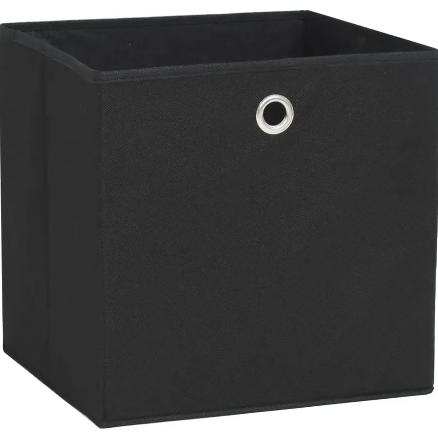 vidaXL - Opbergbox - Zwart - Stof - 4 stuks