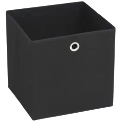 vidaXL - Opbergbox - Zwart - Stof - 4 stuks