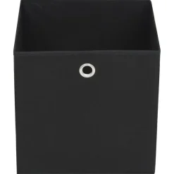 vidaXL - Opbergbox - Zwart - Stof - 4 stuks