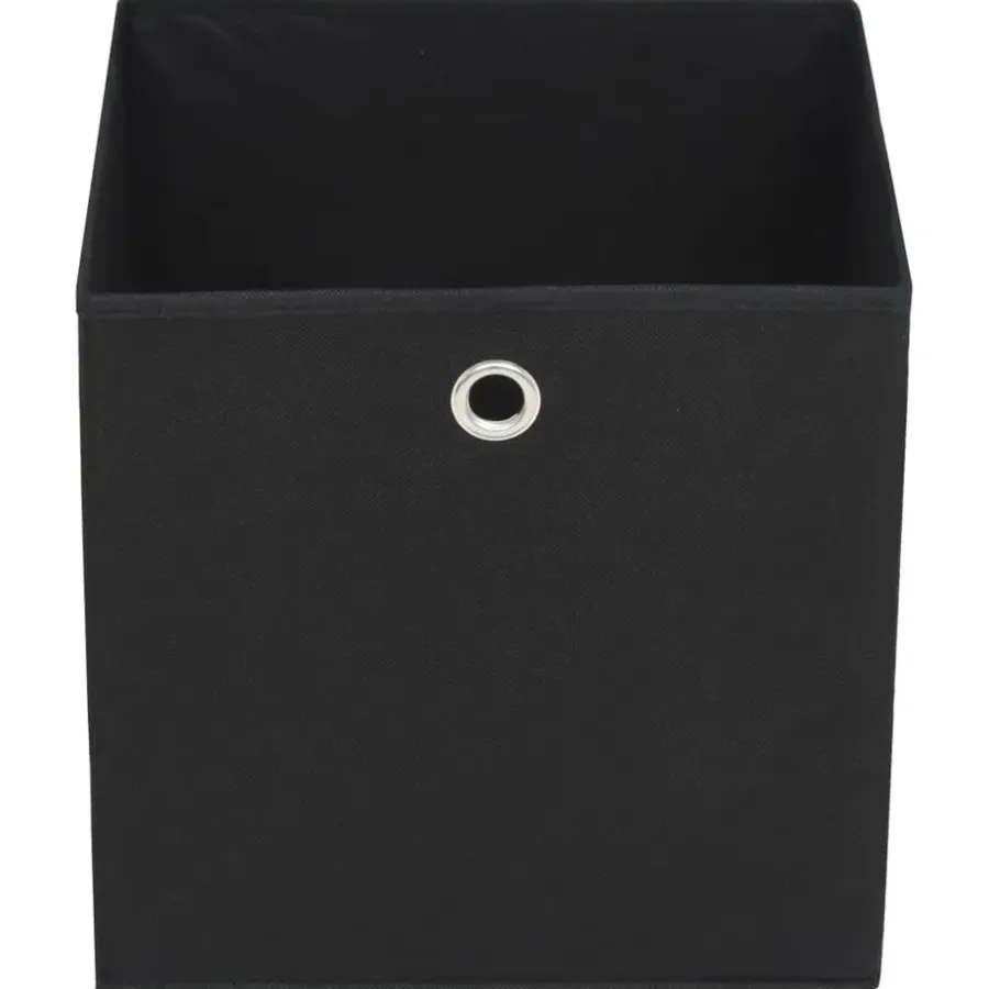 vidaXL - Opbergbox - Zwart - Stof - 4 stuks