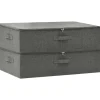 vidaXL - Opbergbox Opbergboxen - Antraciet - Stof - 2 stuks