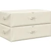 Opbergboxen-vidaXL - Opbergbox Opbergboxen - Crème - Stof - 2 stuks