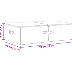 Opbergboxen-vidaXL - Opbergbox Opbergboxen - Crème - Stof - 2 stuks