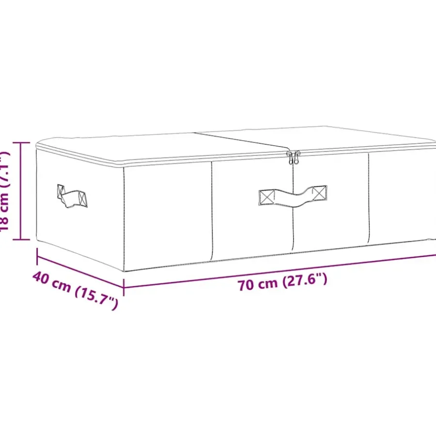 Opbergboxen-vidaXL - Opbergbox Opbergboxen - Crème - Stof - 2 stuks