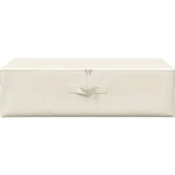 Opbergboxen-vidaXL - Opbergbox Opbergboxen - Crème - Stof - 2 stuks