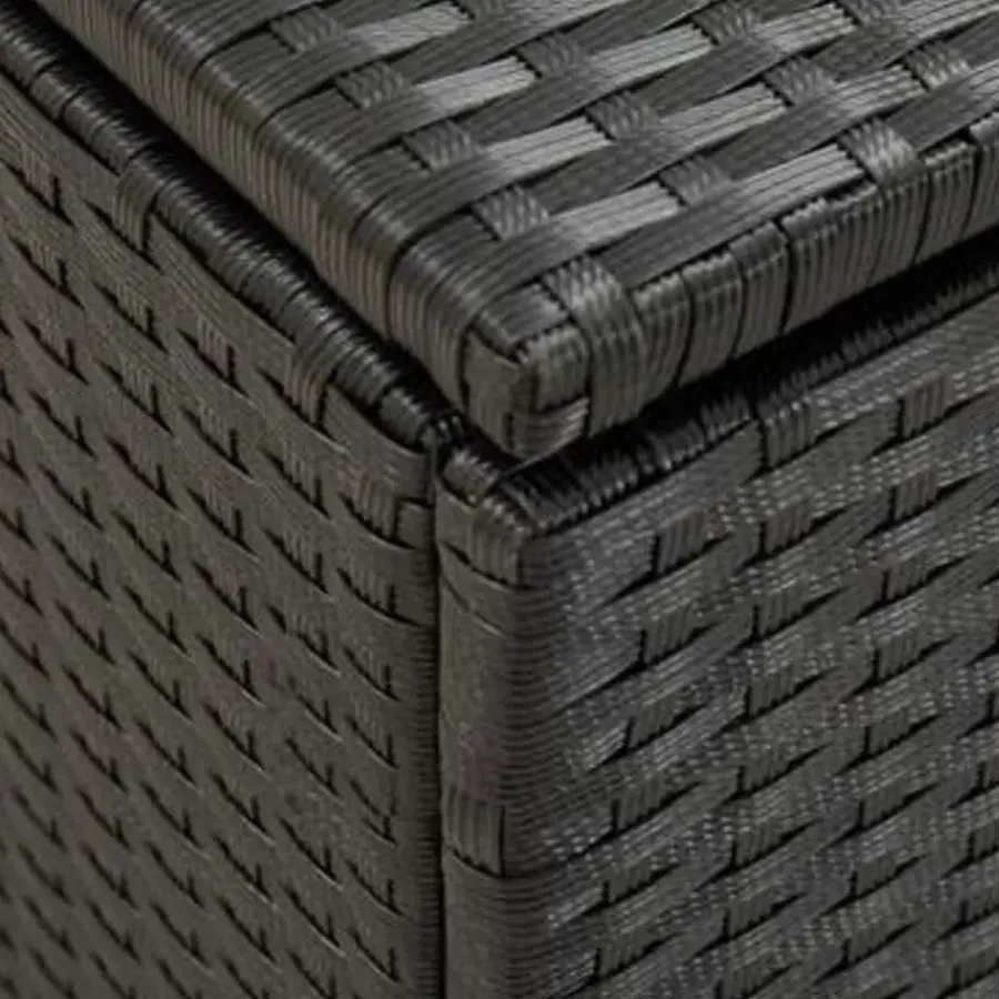 Kussenboxen-vidaXL - Opbergcontainer Voor Buiten - Zwart - Poly rattan - 100 x 50 x 50 cm
