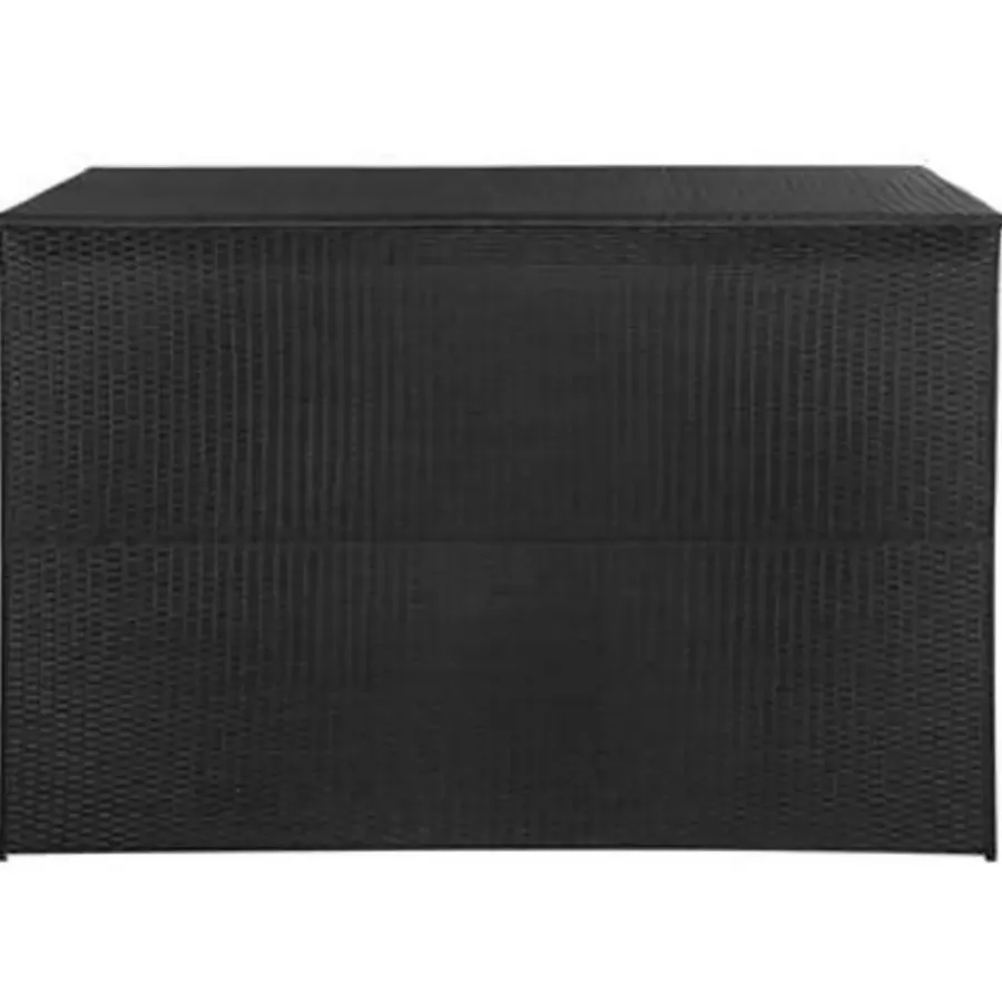 vidaXL - Opbergcontainer Voor Buiten - Zwart - Poly rattan