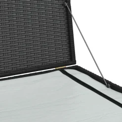 vidaXL - Opbergcontainer Voor Buiten - Zwart - Poly rattan