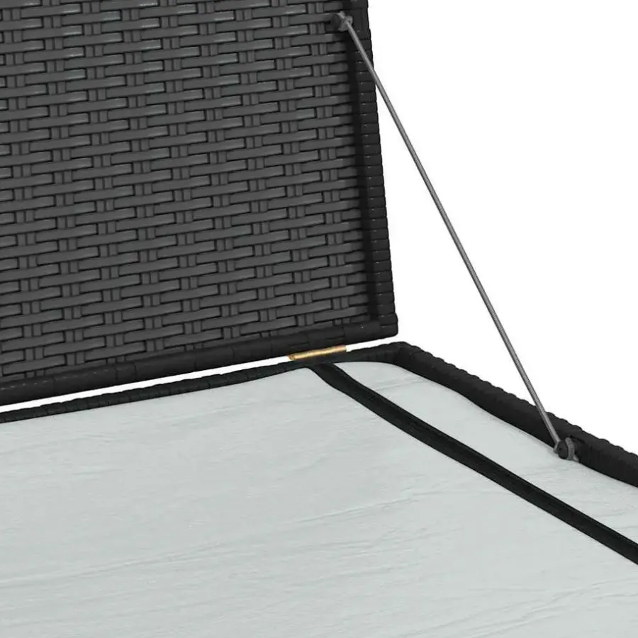 vidaXL - Opbergcontainer Voor Buiten - Zwart - Poly rattan