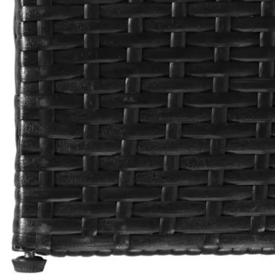 vidaXL - Opbergcontainer Voor Buiten - Zwart - Poly rattan