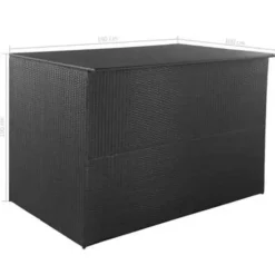 vidaXL - Opbergcontainer Voor Buiten - Zwart - Poly rattan