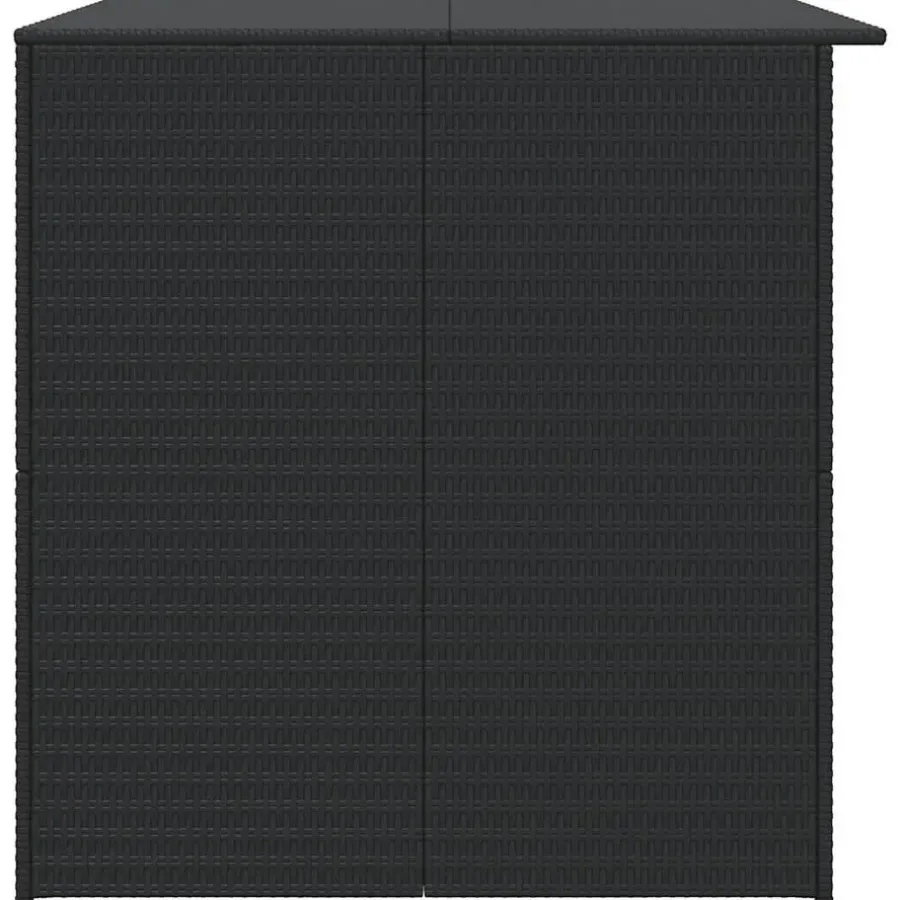 vidaXL - Opbergcontainer Voor Buiten - Zwart - Poly rattan
