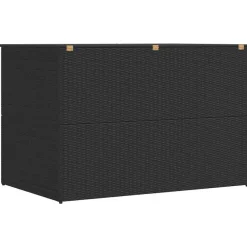vidaXL - Opbergcontainer Voor Buiten - Zwart - Poly rattan