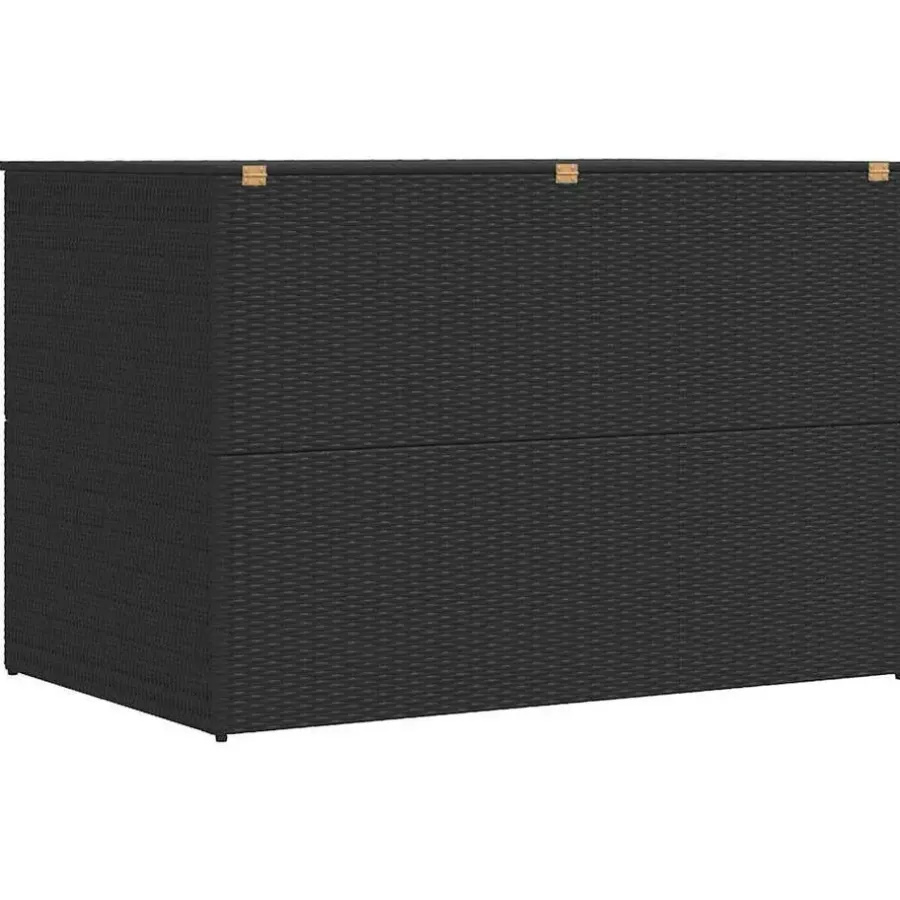 vidaXL - Opbergcontainer Voor Buiten - Zwart - Poly rattan