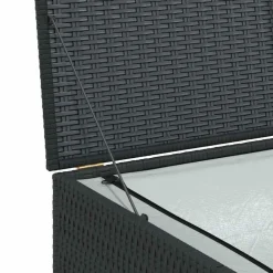vidaXL - Opbergcontainer Voor Buiten - Zwart - Poly rattan