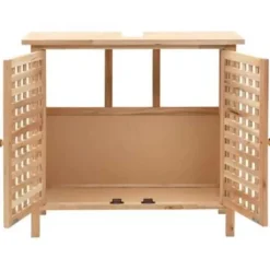 vidaXL - Opbergkast - Beige - Hout