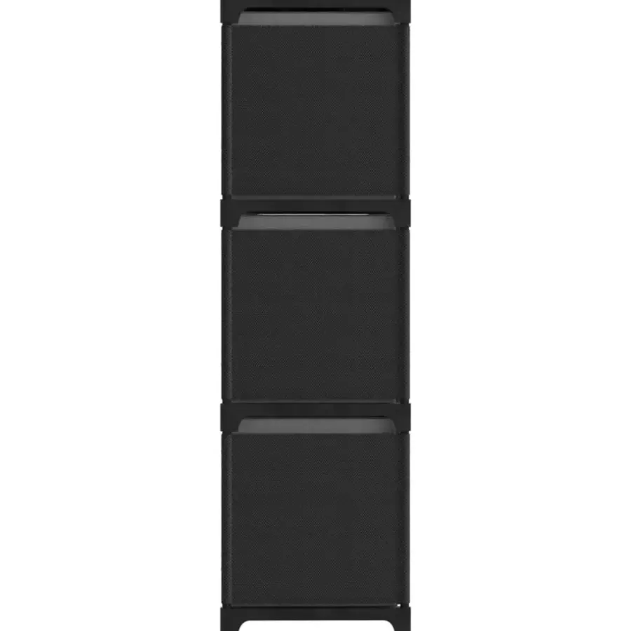 vidaXL - Opbergkast - Zwart - Stof - 9-vaks