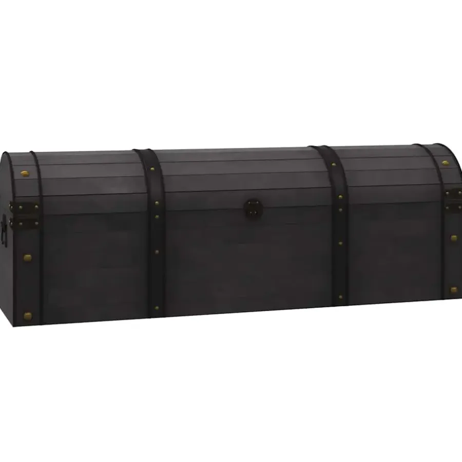 Opbergboxen-vidaXL - Opbergkast - Zwart - Hout