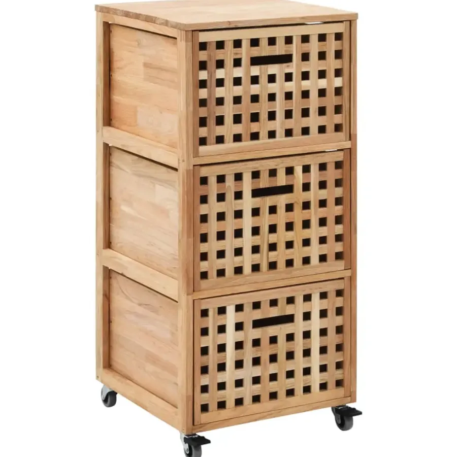 Hoge Kasten-vidaXL - Opbergkastje - Bruin - Hout