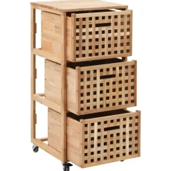 Hoge Kasten-vidaXL - Opbergkastje - Bruin - Hout