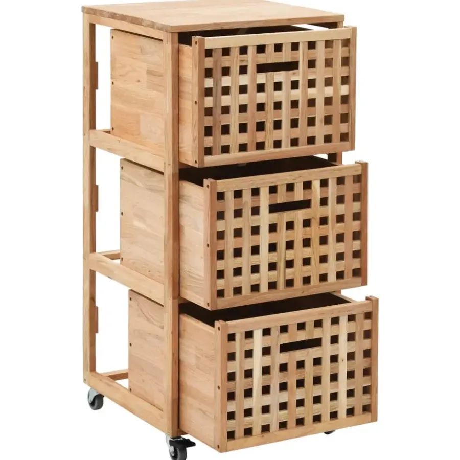Hoge Kasten-vidaXL - Opbergkastje - Bruin - Hout