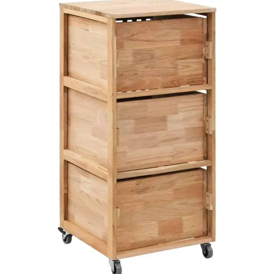 Hoge Kasten-vidaXL - Opbergkastje - Bruin - Hout