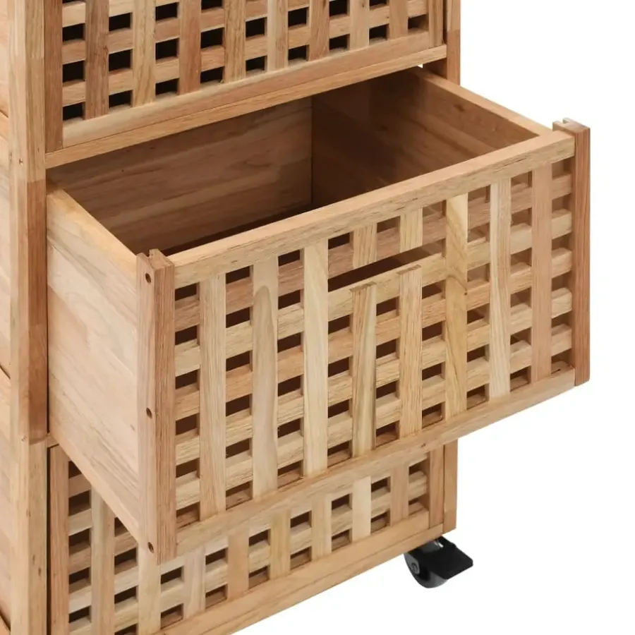 Hoge Kasten-vidaXL - Opbergkastje - Bruin - Hout