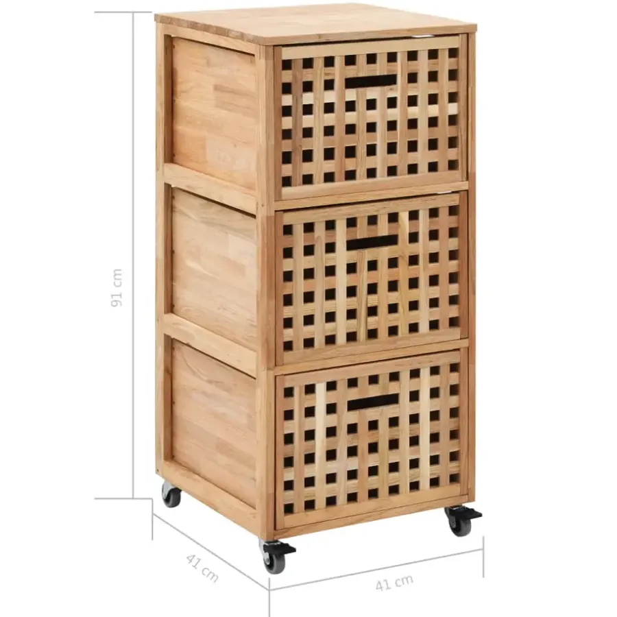 Hoge Kasten-vidaXL - Opbergkastje - Bruin - Hout
