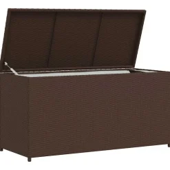 vidaXL - Opbergkist - Bruin - Poly rattan