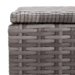 vidaXL - Opbergkist - Grijs - Poly rattan